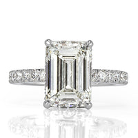 3.53ct Emerald Cut Diamond Engagement Ring