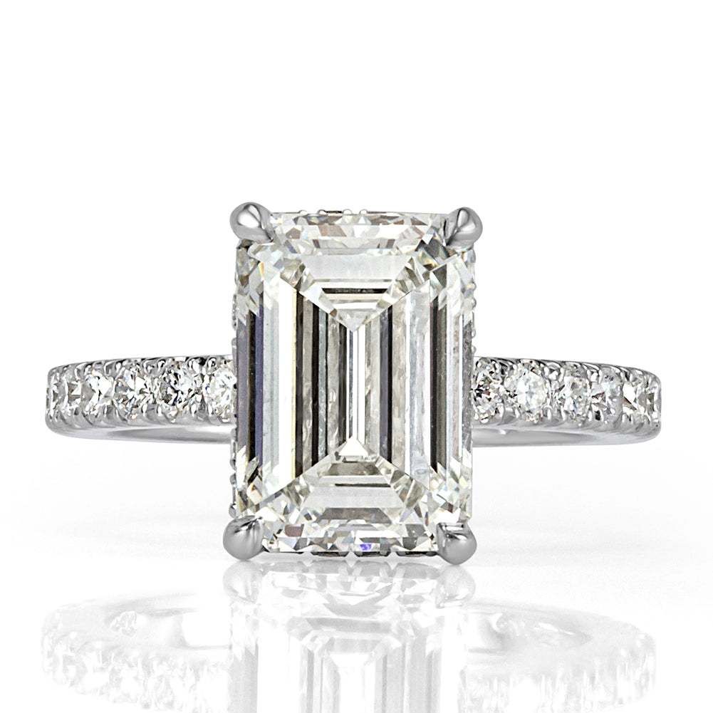 3.53ct Emerald Cut Diamond Engagement Ring