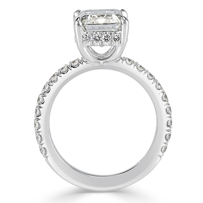 3.53ct Emerald Cut Diamond Engagement Ring