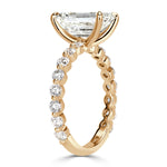 3.92ct Emerald Cut Diamond Engagement Ring
