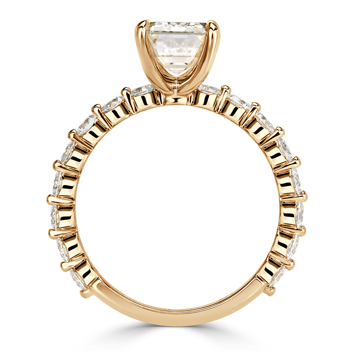 3.92ct Emerald Cut Diamond Engagement Ring