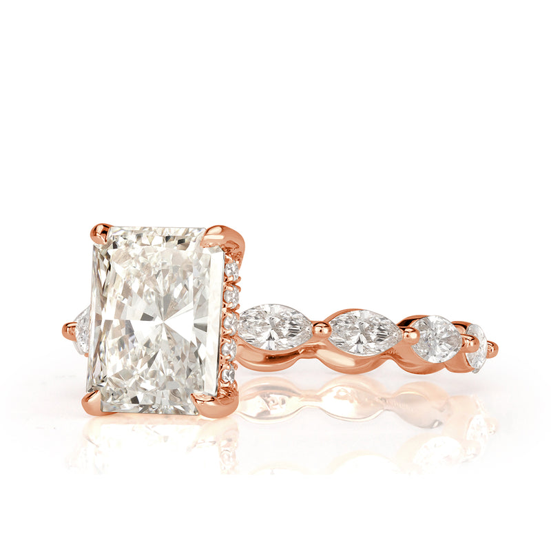 3.09ct Radiant Cut Diamond Engagement Ring