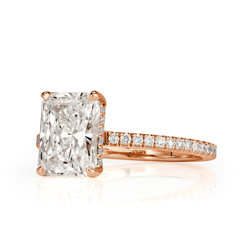 2.96ct Radiant Cut Diamond Engagement Ring