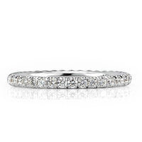 0.30ct Round Brilliant Cut Diamond Twisted Rope Wedding Band in Platinum