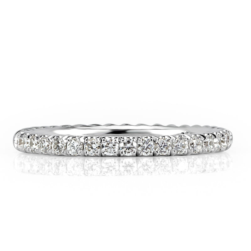 0.30ct Round Brilliant Cut Diamond Twisted Rope Wedding Band in Platinum