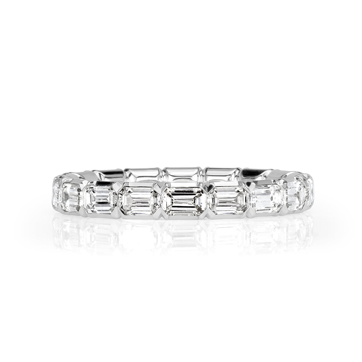 2.00ct Emerald Cut Diamond Eternity Band in Platinum