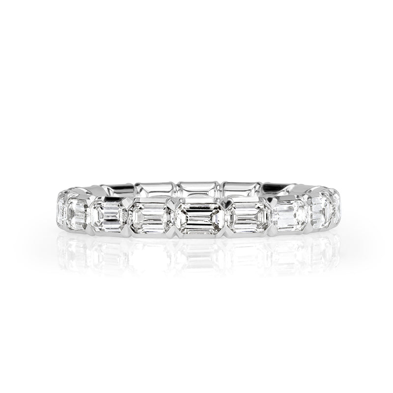 2.00ct Emerald Cut Diamond Eternity Band in Platinum