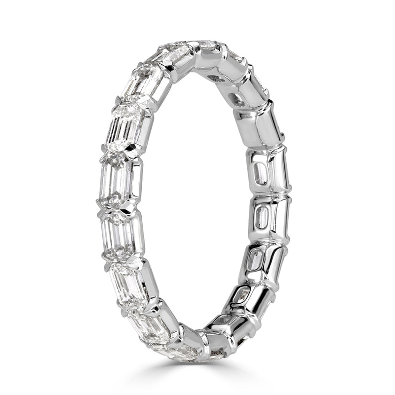 2.00ct Emerald Cut Diamond Eternity Band in Platinum