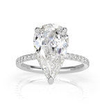 3.99ct Pear Shaped Diamond Engagement Ring