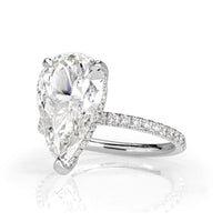 3.99ct Pear Shaped Diamond Engagement Ring
