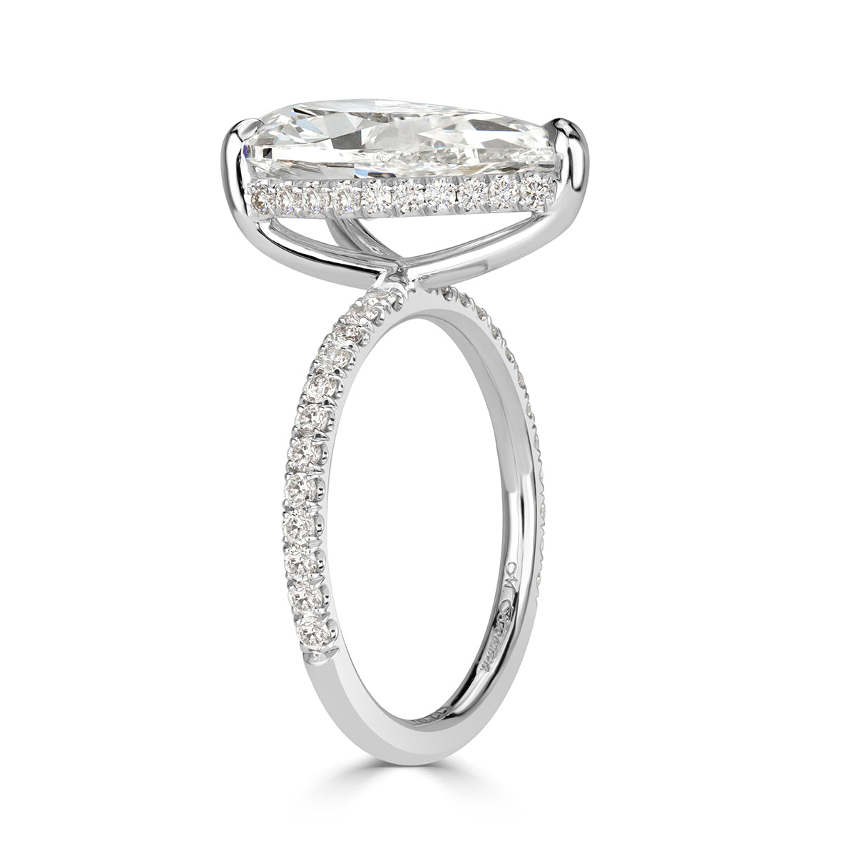 3.99ct Pear Shaped Diamond Engagement Ring