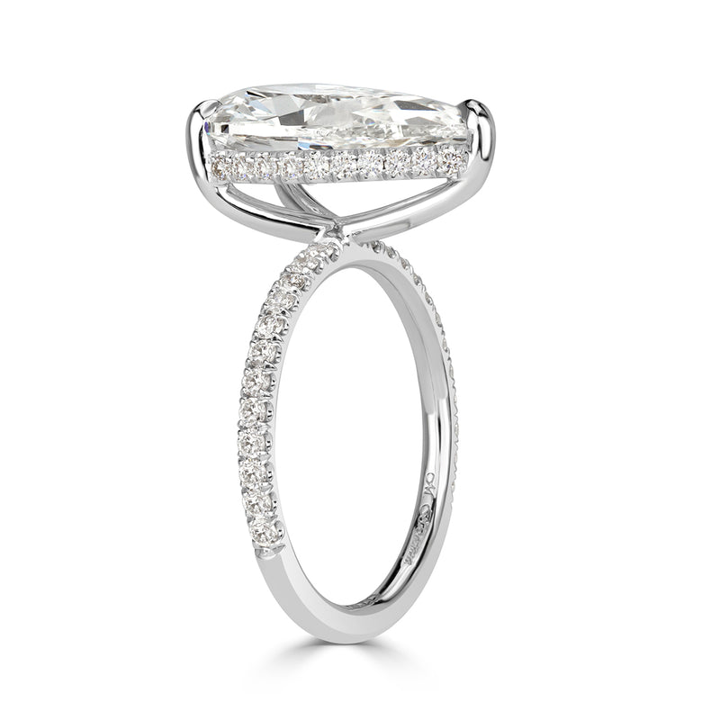3.99ct Pear Shaped Diamond Engagement Ring