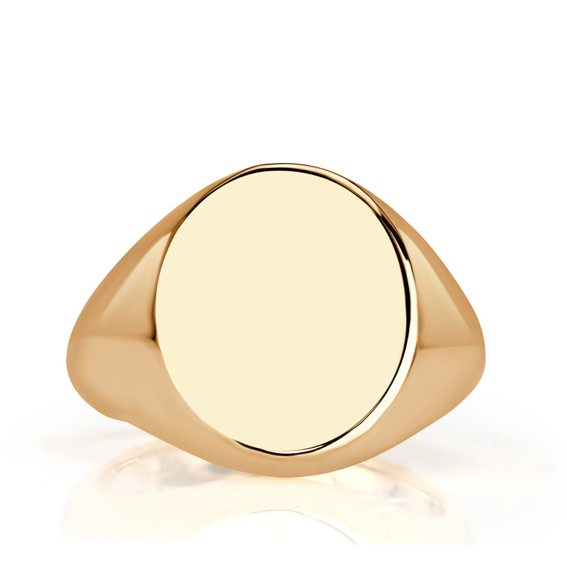 Signet Ring in 18k Champagne Yellow Gold