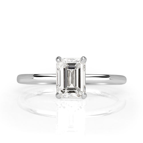 1.22ct Emerald Cut Diamond Engagement Ring