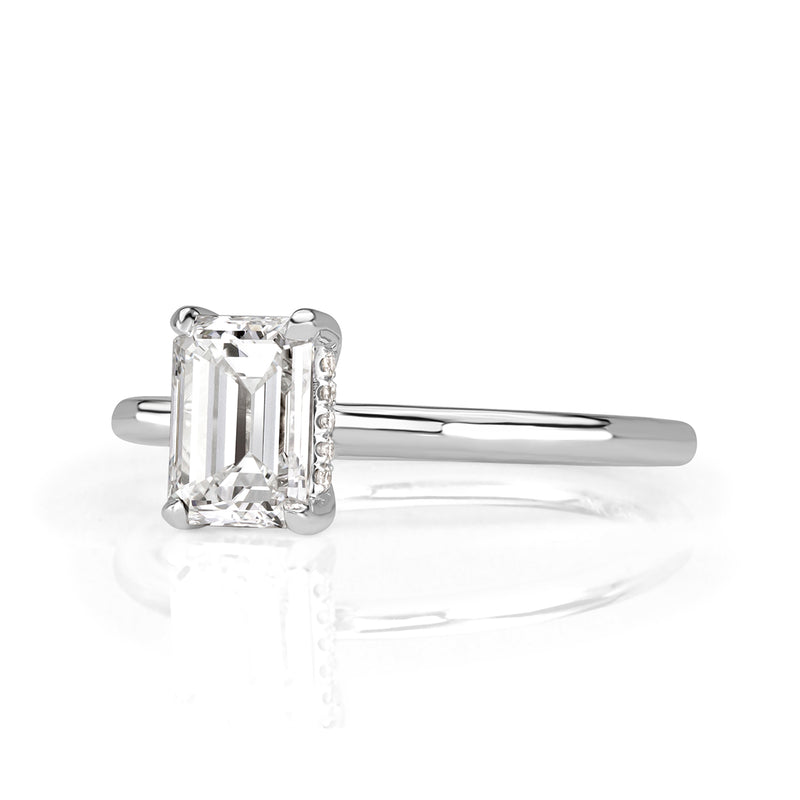 1.22ct Emerald Cut Diamond Engagement Ring