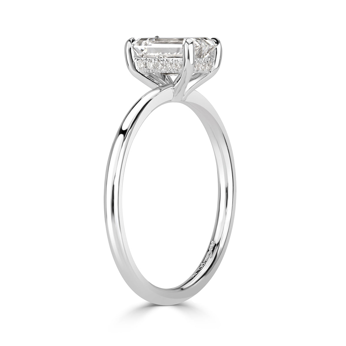 1.22ct Emerald Cut Diamond Engagement Ring
