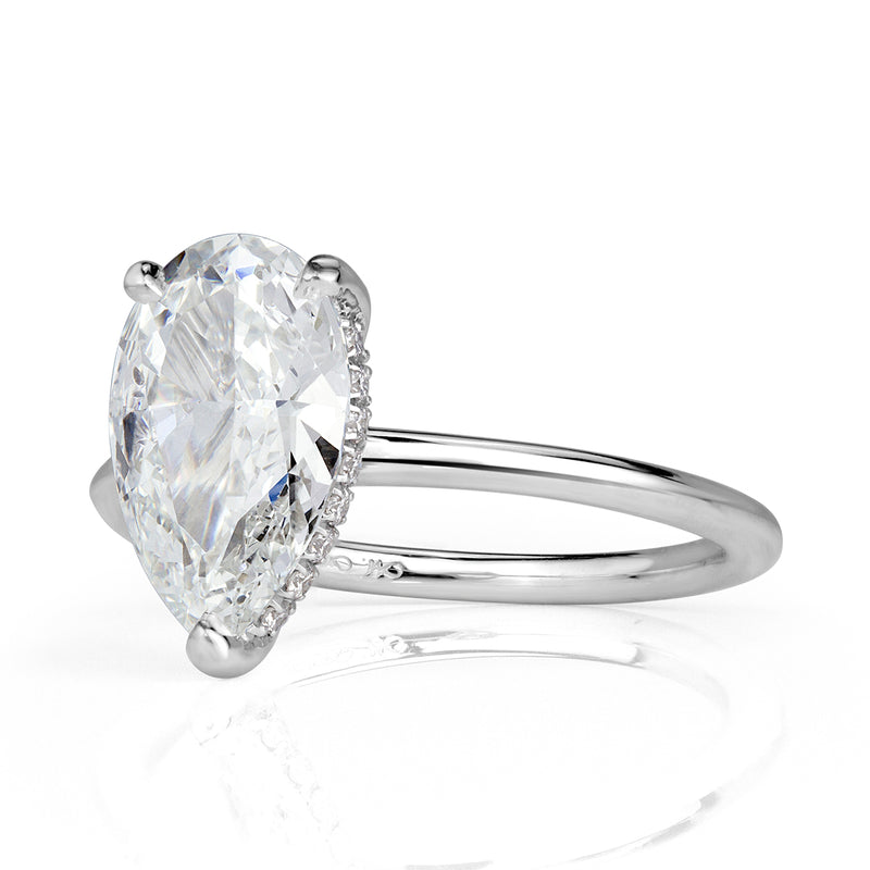1.70ct Pear Shaped Diamond Engagement Ring