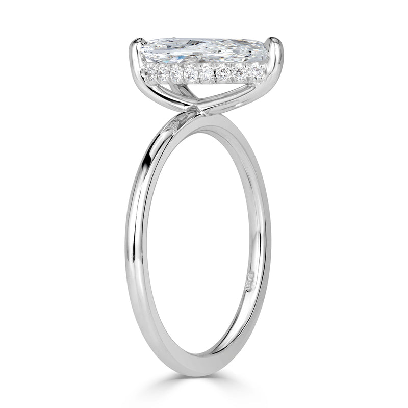 1.70ct Pear Shaped Diamond Engagement Ring