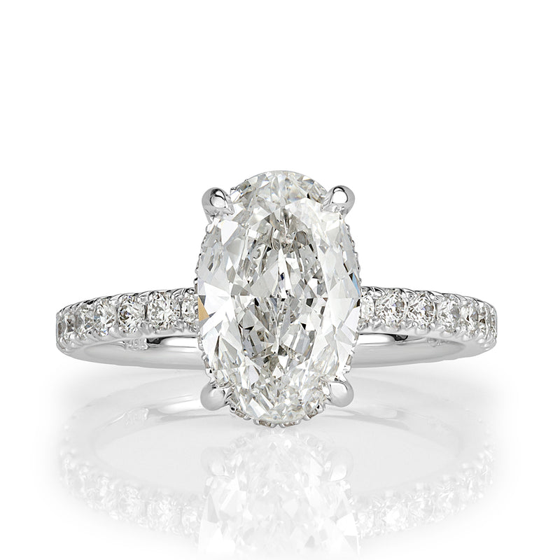3.37ct Oval Cut Diamond Engagement Ring