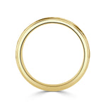 Men's Polished Hammered Finish Wedding Band in 14k Yellow Gold 5.5mm