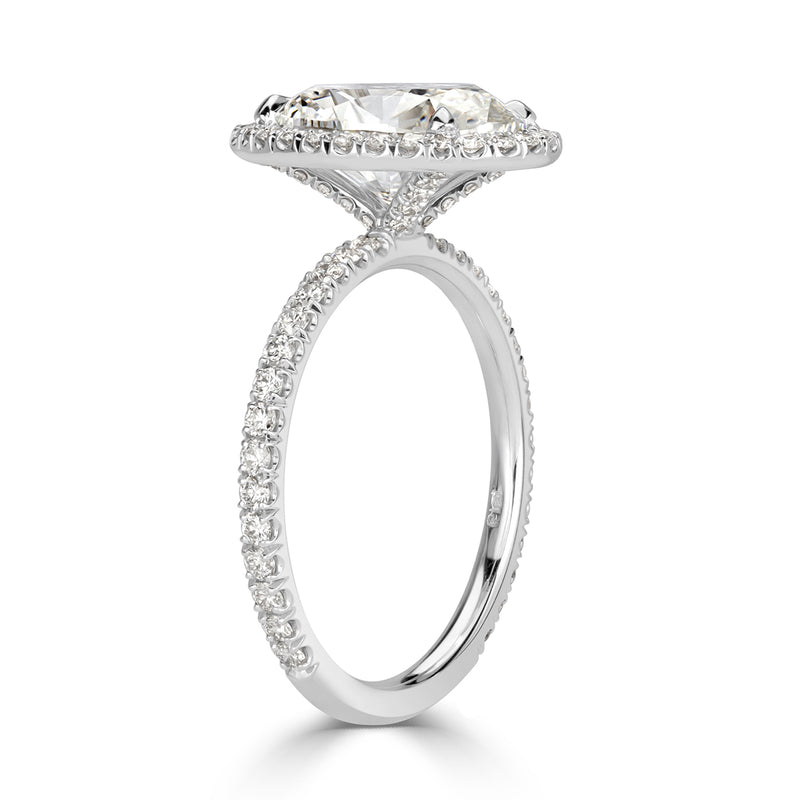 3.70ct Oval Cut Diamond Engagement Ring
