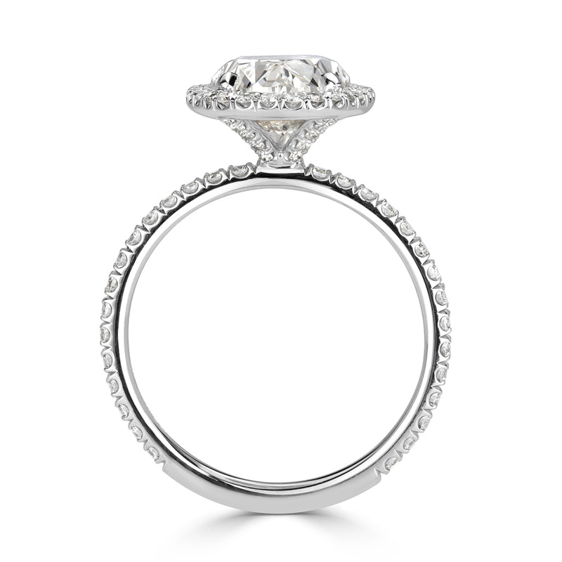 3.70ct Oval Cut Diamond Engagement Ring