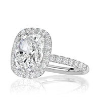 5.31ct Cushion Cut Diamond Engagement Ring
