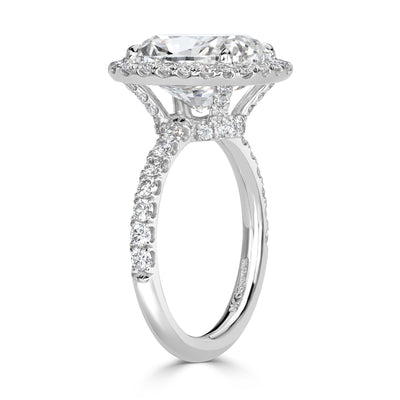 5.31ct Cushion Cut Diamond Engagement Ring