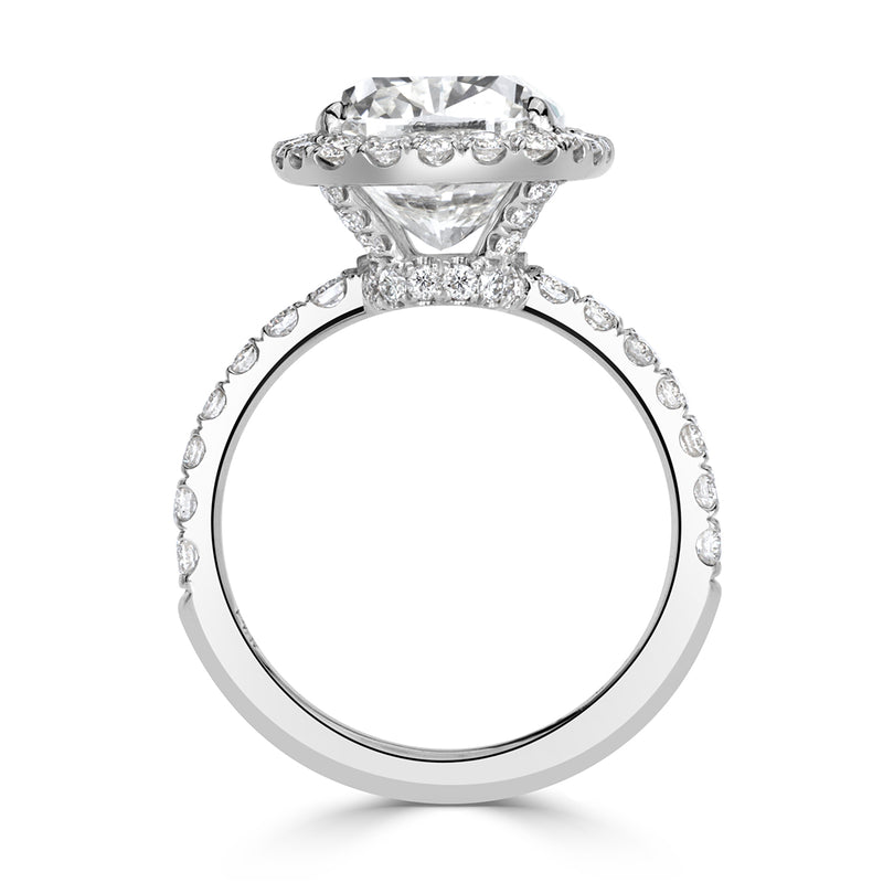 5.31ct Cushion Cut Diamond Engagement Ring