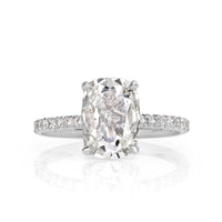 2.39ct Old Mine Cut Diamond Engagement Ring