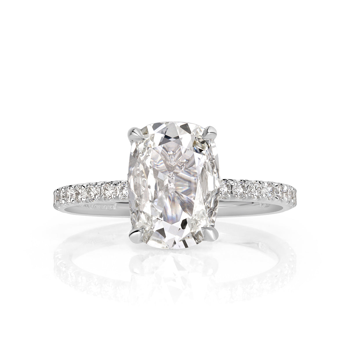 2.39ct Old Mine Cut Diamond Engagement Ring