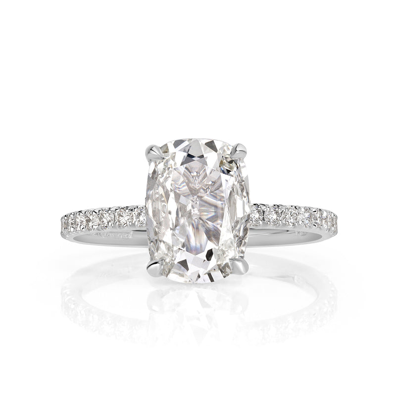 2.39ct Old Mine Cut Diamond Engagement Ring