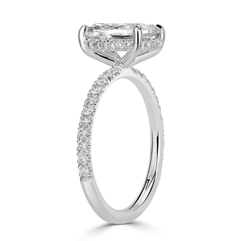 2.39ct Old Mine Cut Diamond Engagement Ring