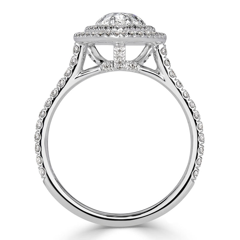 1.82ct Pear Shaped Diamond Engagement Ring