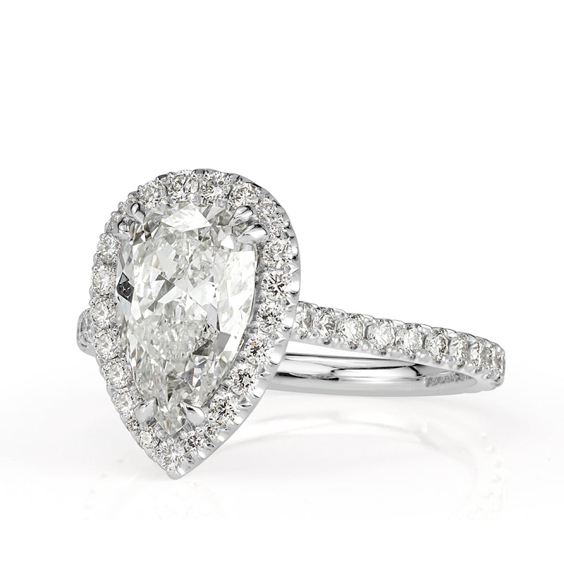 2.93ct Pear Shaped Diamond Engagement Ring