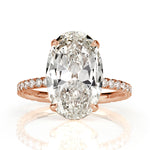 4.96ct Oval Cut Diamond Engagement Ring