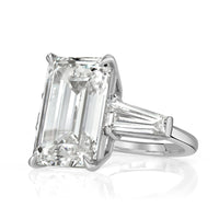 13.42ct Emerald Cut Diamond Engagement Ring