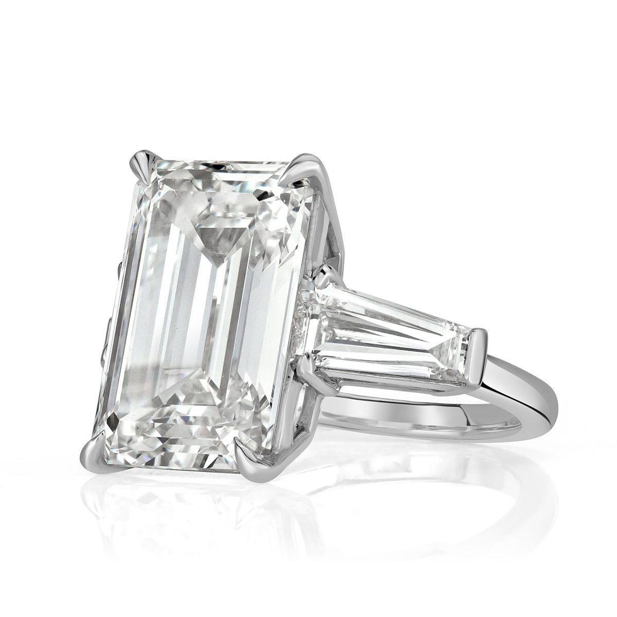 13.42ct Emerald Cut Diamond Engagement Ring
