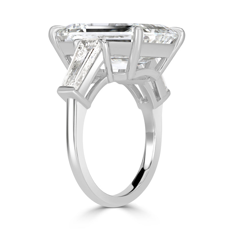 13.42ct Emerald Cut Diamond Engagement Ring