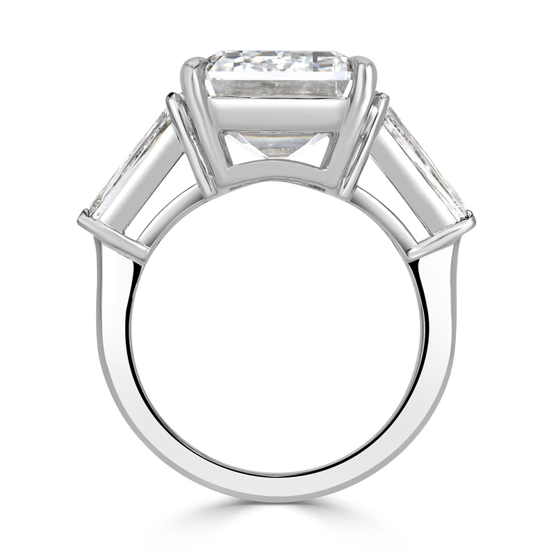 13.42ct Emerald Cut Diamond Engagement Ring