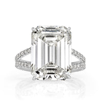 12.08ct Emerald Cut Diamond Engagement Ring