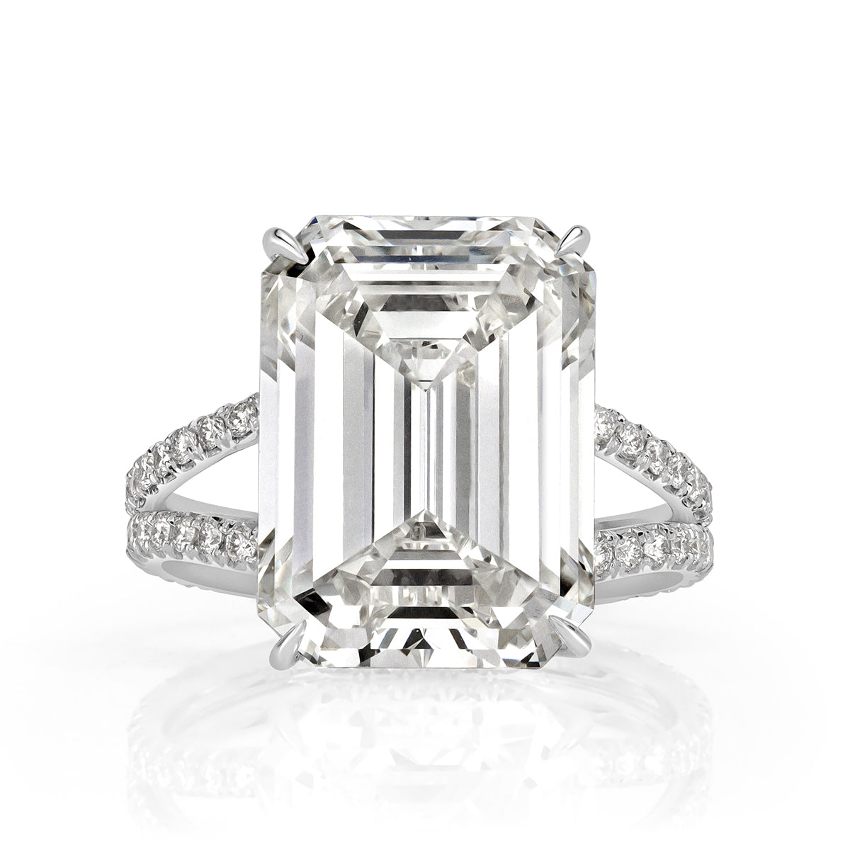 12.08ct Emerald Cut Diamond Engagement Ring