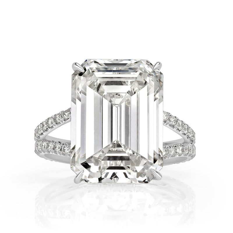12.08ct Emerald Cut Diamond Engagement Ring