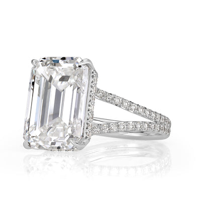 12.08ct Emerald Cut Diamond Engagement Ring