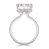 12.08ct Emerald Cut Diamond Engagement Ring