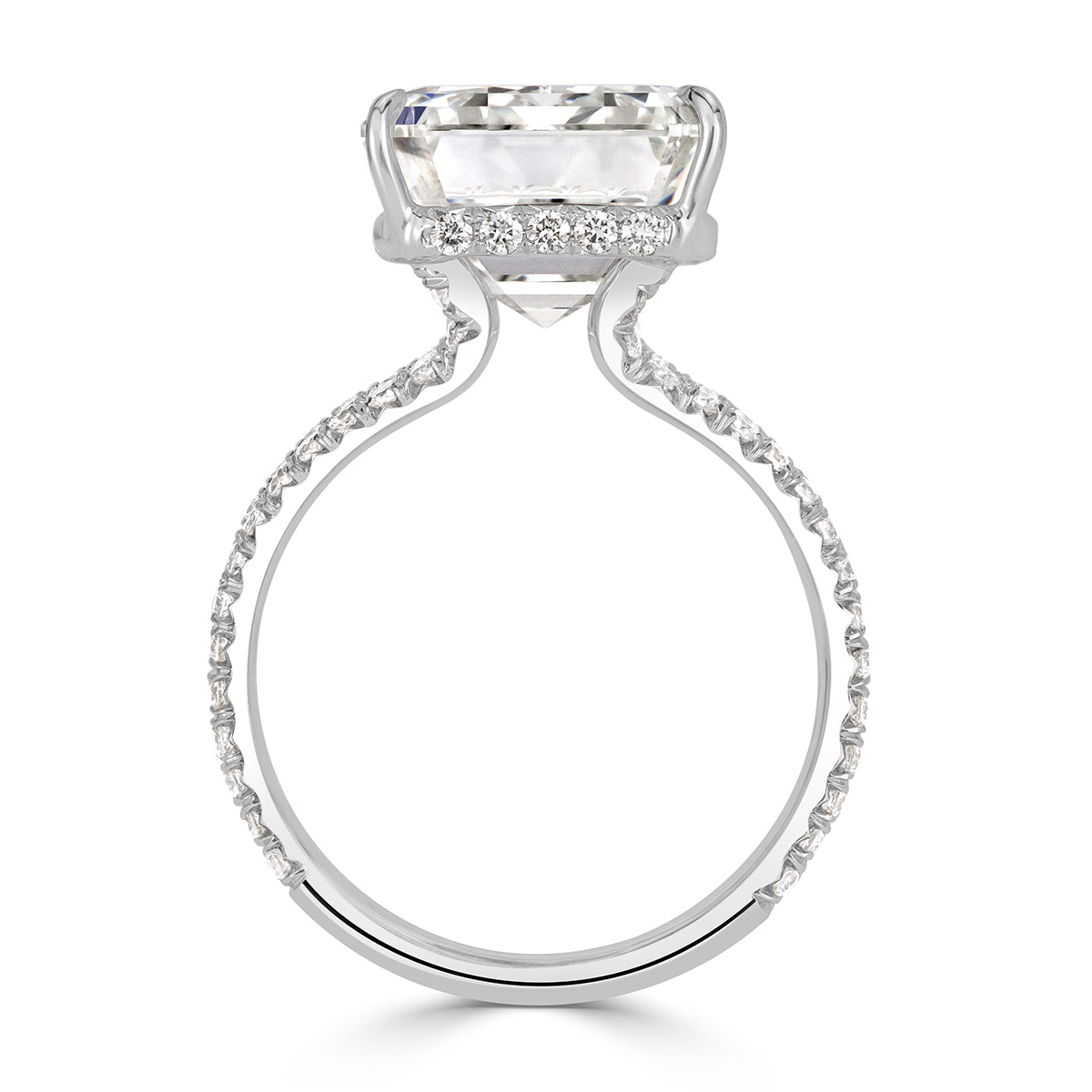 12.08ct Emerald Cut Diamond Engagement Ring