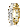 6.11ct Emerald Cut Diamond Eternity Band in 18k Yellow Gold