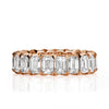 6.11ct Emerald Cut Diamond Eternity Band in 18k Rose Gold