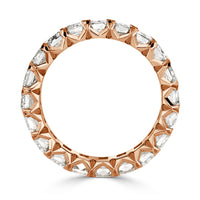 6.11ct Emerald Cut Diamond Eternity Band in 18k Rose Gold