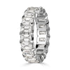 6.11ct Emerald Cut Diamond Eternity Band in 18k White Gold